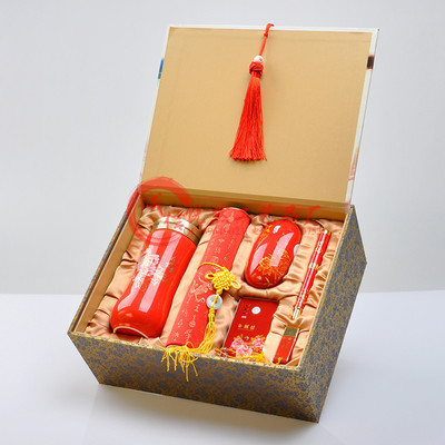【古典陶瓷禮品套裝 山水畫文化陶瓷保溫杯 會議禮品新產品】價格_廠家_圖片 -