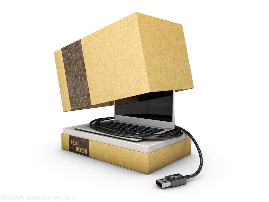 產品盒模擬。廣告3d 插圖。電子、耳機、禮品配件包裝