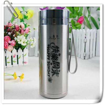 【供應批發可印制logo康爾快樂周末圖案不銹鋼廣告杯】價格,廠家,圖片,杯子,臨沂批發城王道全禮品經營部-