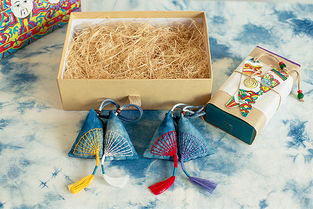 月光寶盒 中秋禮 手工草木染土布刺繡高檔復古創意禮品